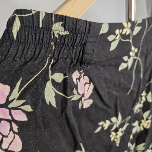 Vintage Prophecy by Sage Harbour Floral Midi Skirt Black Pink Size M - Picture 7 of 7